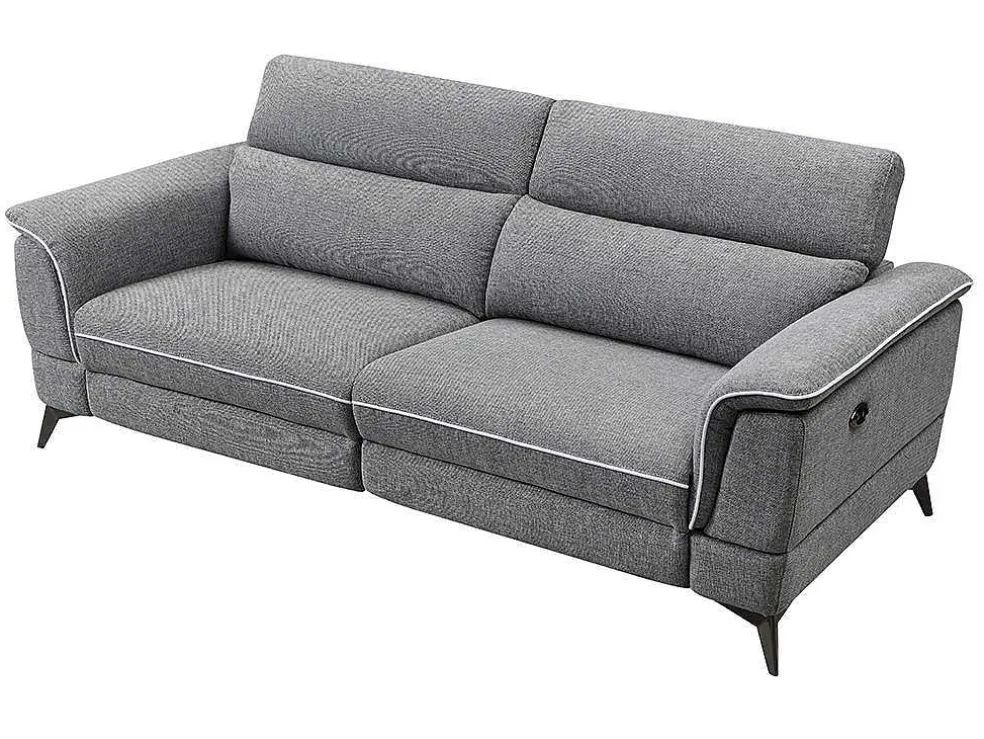 Elektrische Relaxbankstel 3+2 Macari - Stof - Grijs