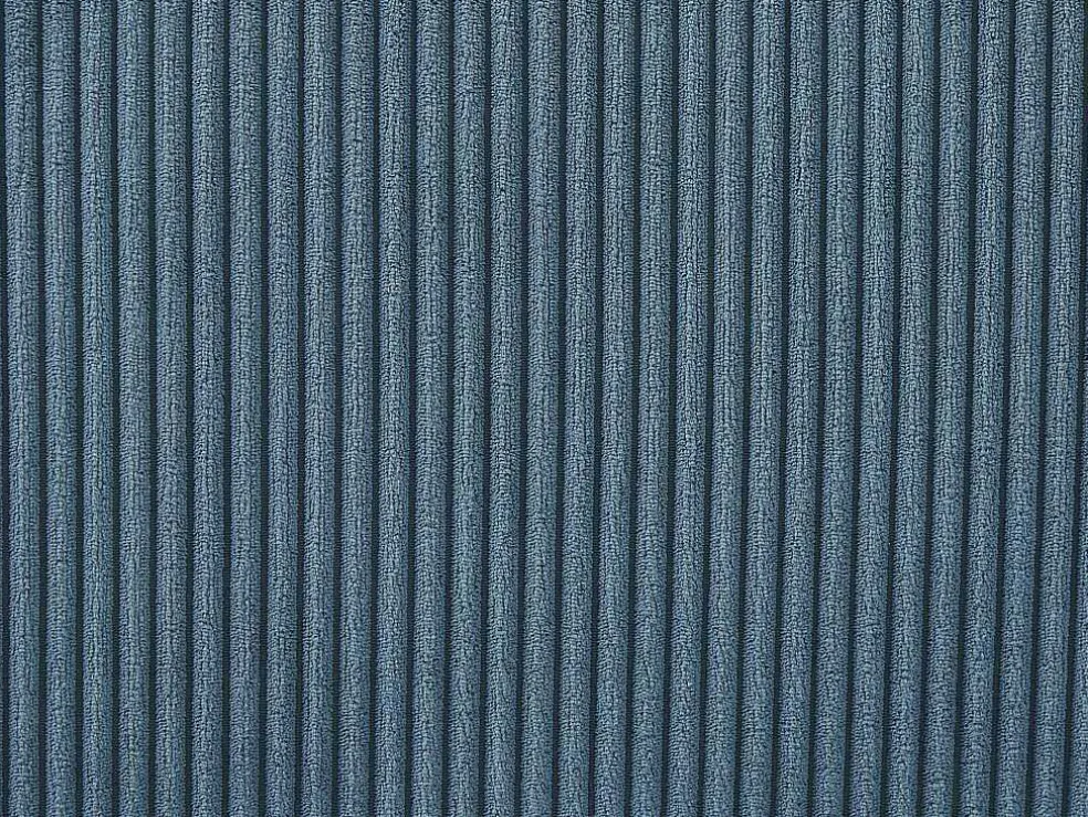 Elektrische Relaxfauteuil Met Bekleding In Blauw Ribfluweel Amelio