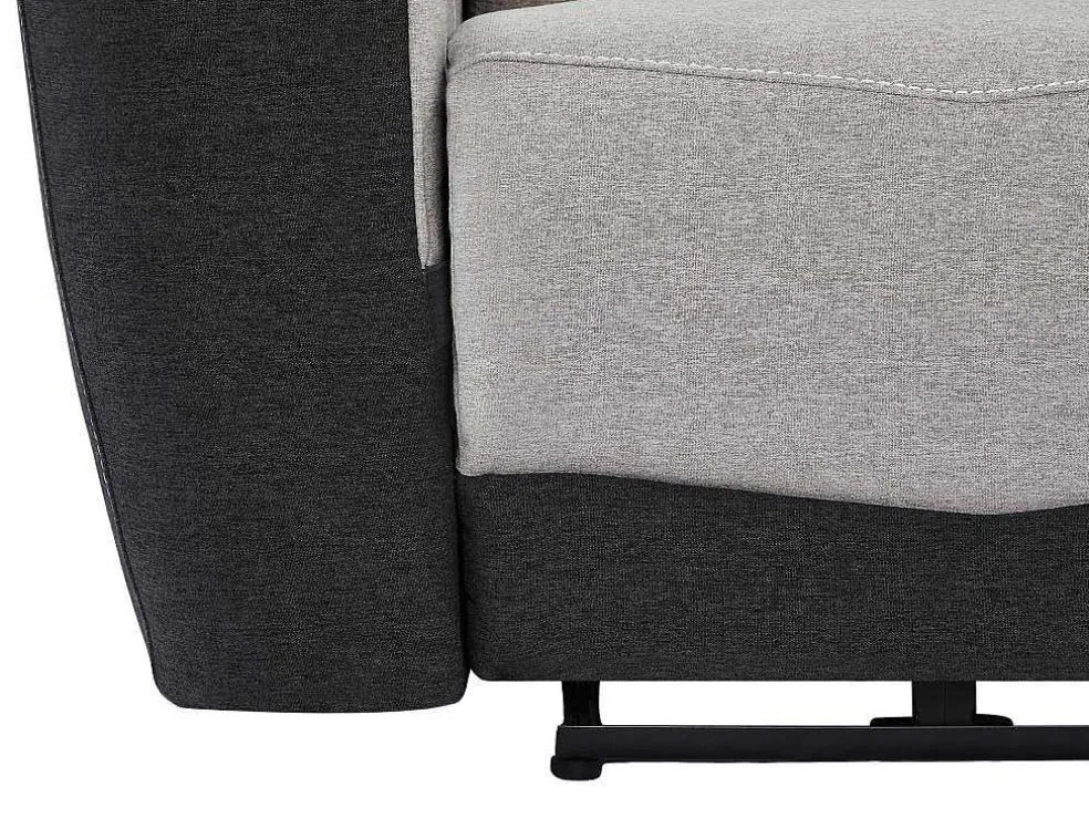 Elektrische Relaxfauteuil Van Grijze En Antracietkleurige Stof Damon