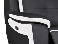 Elektrische Relaxfauteuil Van Leer Angelique - Zwart/ Wit