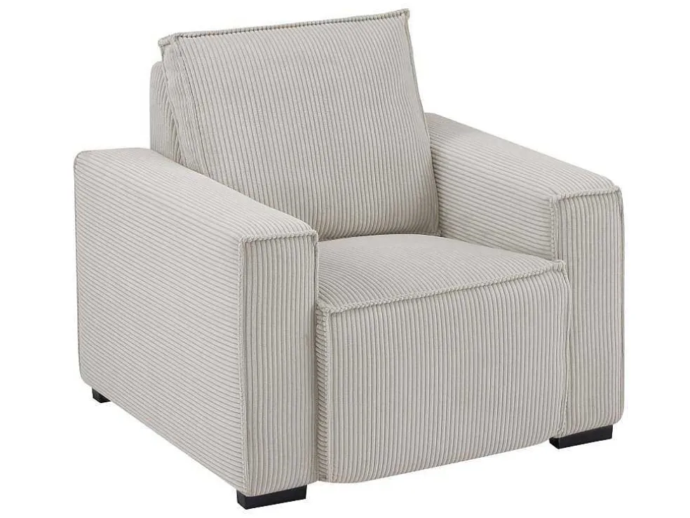 Elektrische Relaxfauteuil Van Lichtgrijs Ribfluweel Amelio
