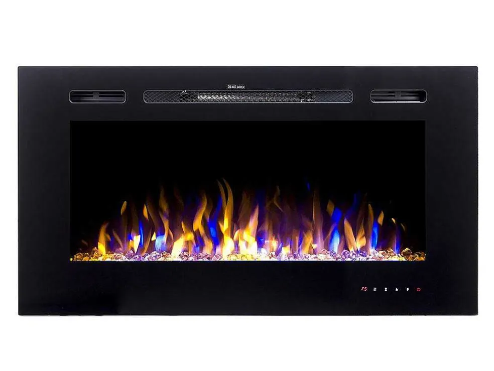 Elektrische Sfeerhaard Calbuco - L101,6 X D14 X H54,4 Cm - Zwart