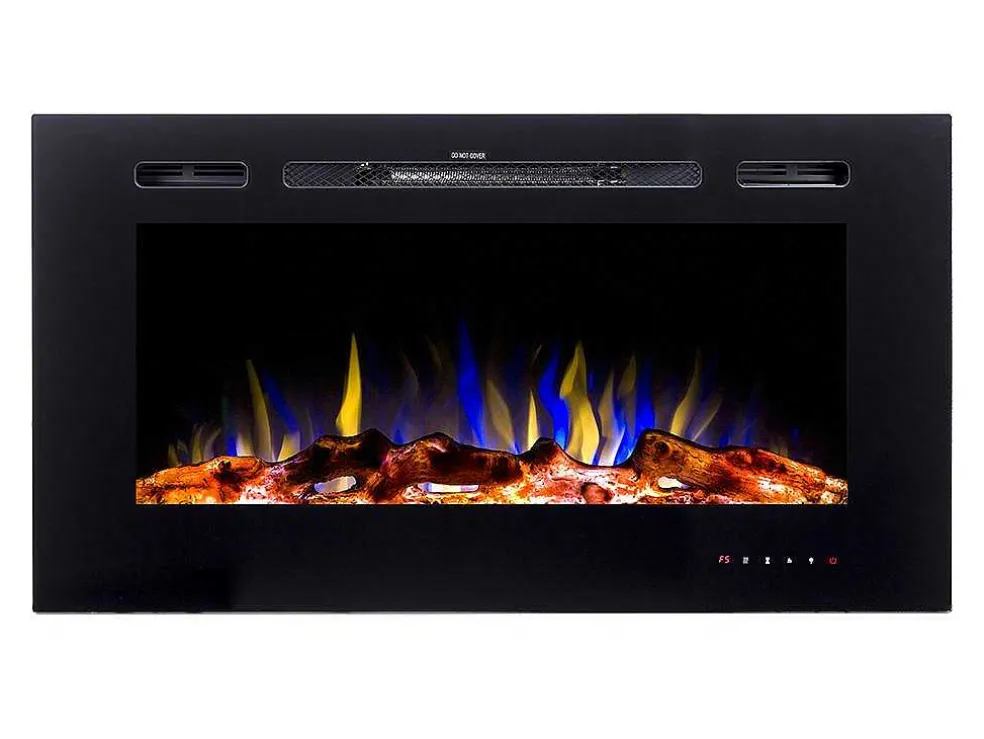 Elektrische Sfeerhaard Calbuco - L101,6 X D14 X H54,4 Cm - Zwart