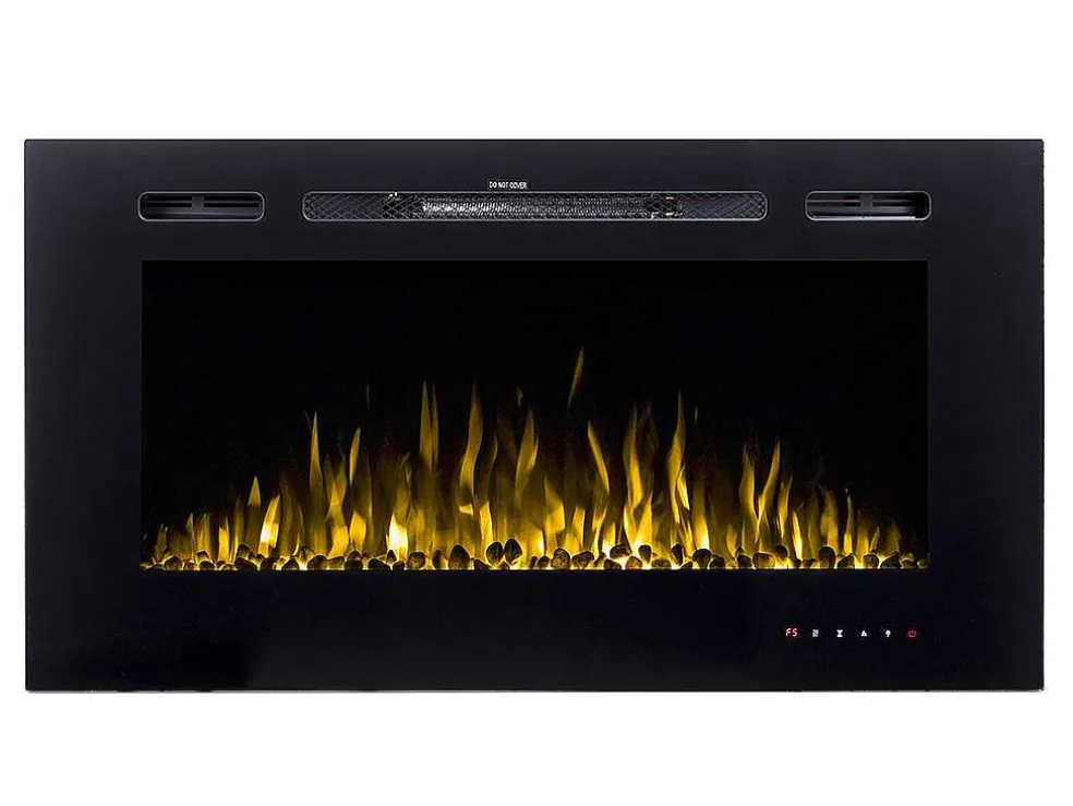 Elektrische Sfeerhaard Calbuco - L101,6 X D14 X H54,4 Cm - Zwart