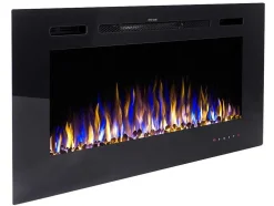 Elektrische Sfeerhaard Calbuco - L101,6 X D14 X H54,4 Cm - Zwart