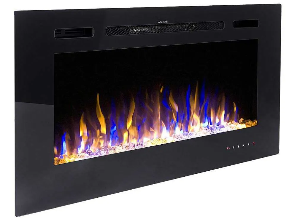 Elektrische Sfeerhaard Calbuco - L101,6 X D14 X H54,4 Cm - Zwart