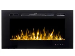Elektrische Sfeerhaard Calbuco - L101,6 X D14 X H54,4 Cm - Zwart