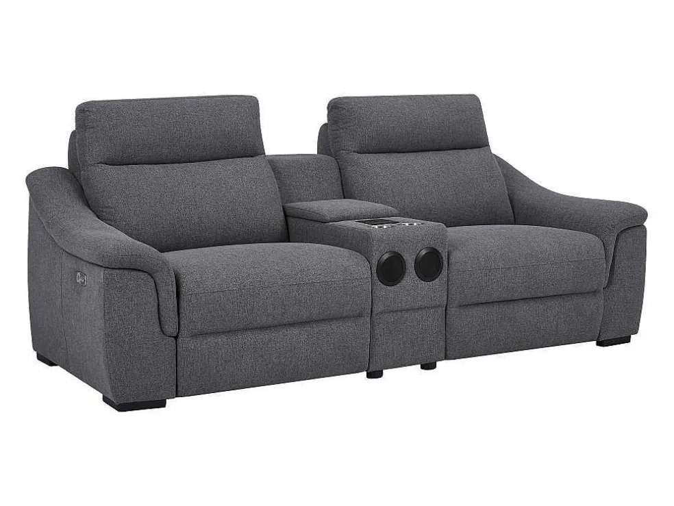 Elektrische Tweezits-Relaxzitsbank Van Grijze Stof Vereto