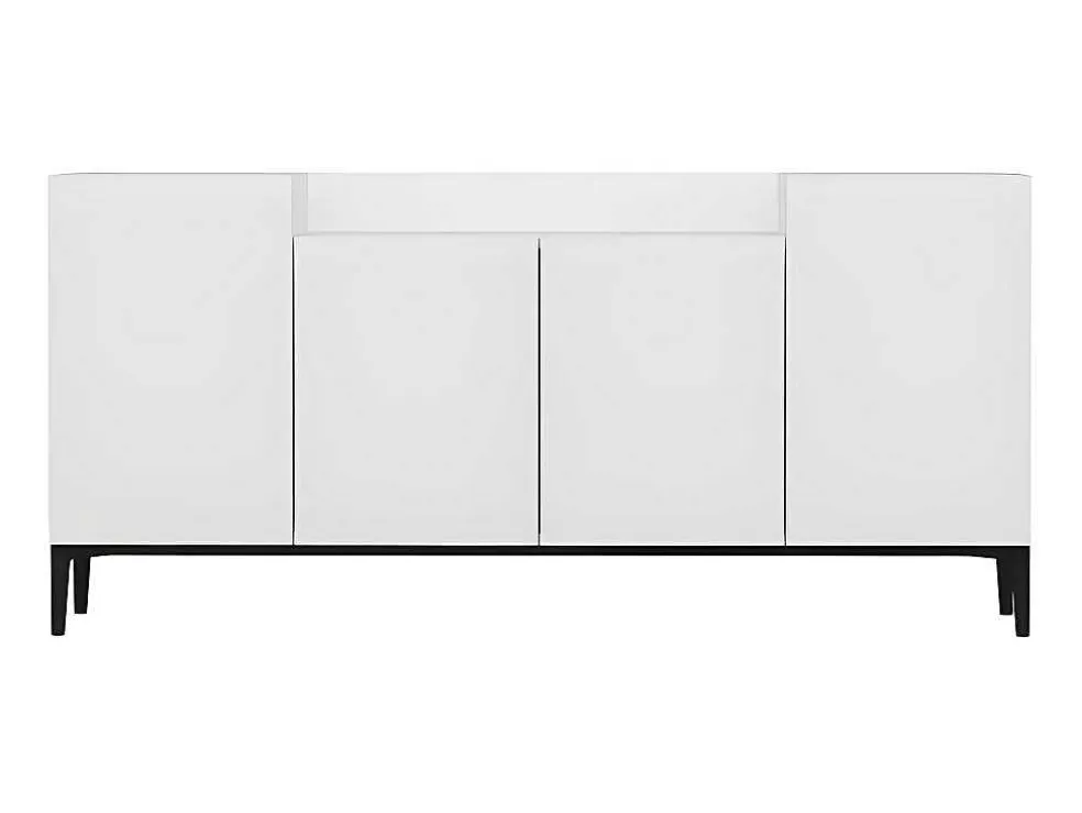 Ellaria Multifunctioneel Kabinet, Wit, Zwart, 160X42X75 Cm, Epikasa