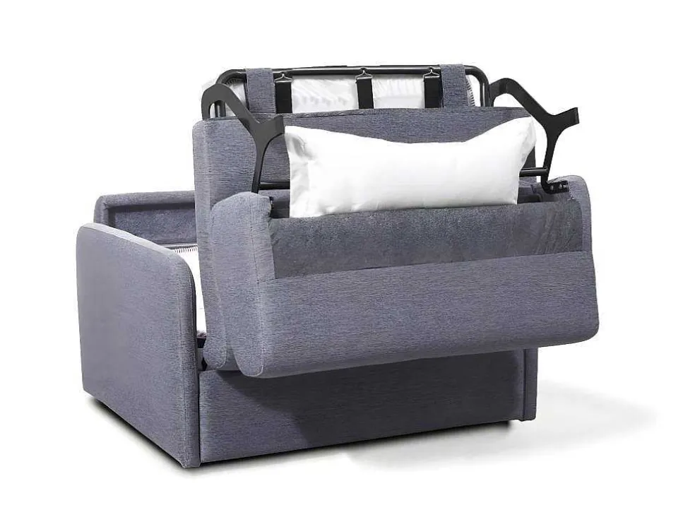 Express-Converteerbare Fauteuil In Stof Nadoa - Bed 100Cm - Lichtgrijs