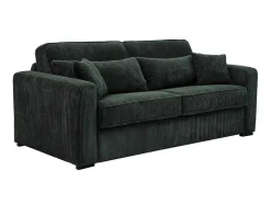 Express-Vierzitsslaapbank Van Groen Ribfluweel - Bed 160 Cm - Matras 18 Cm - Mondovi