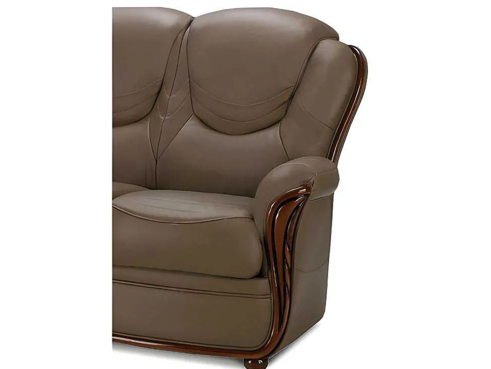 Fauteuil Adelaide - 100% Buffelleer - Taupe