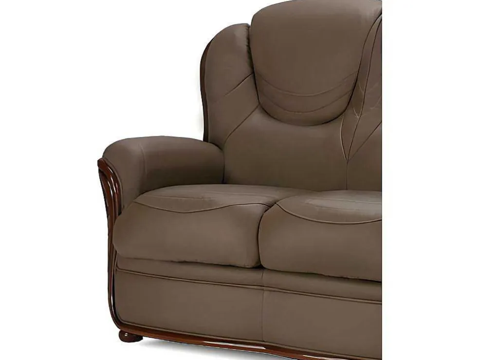 Fauteuil Adelaide - 100% Buffelleer - Taupe