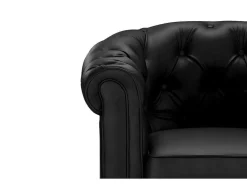 Fauteuil Chesterfield Van Kunstleer - Wit