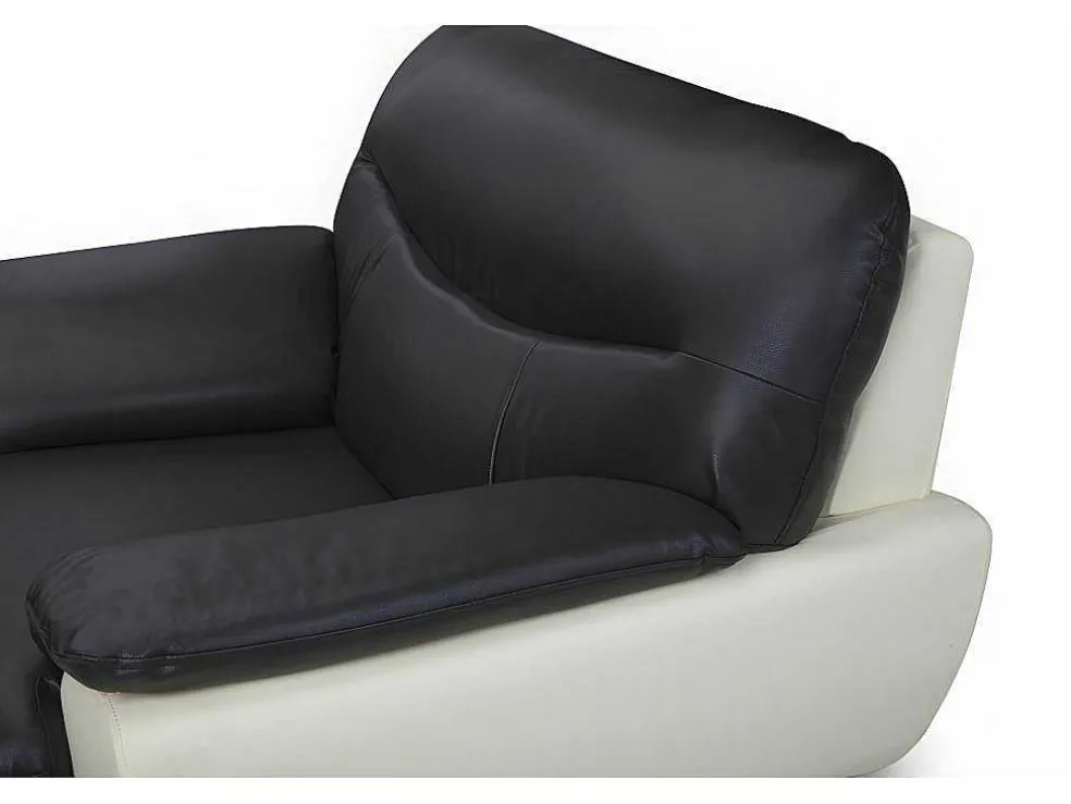 Fauteuil Indice Van Kunstleer - Tweekleurig Zwart En Wit