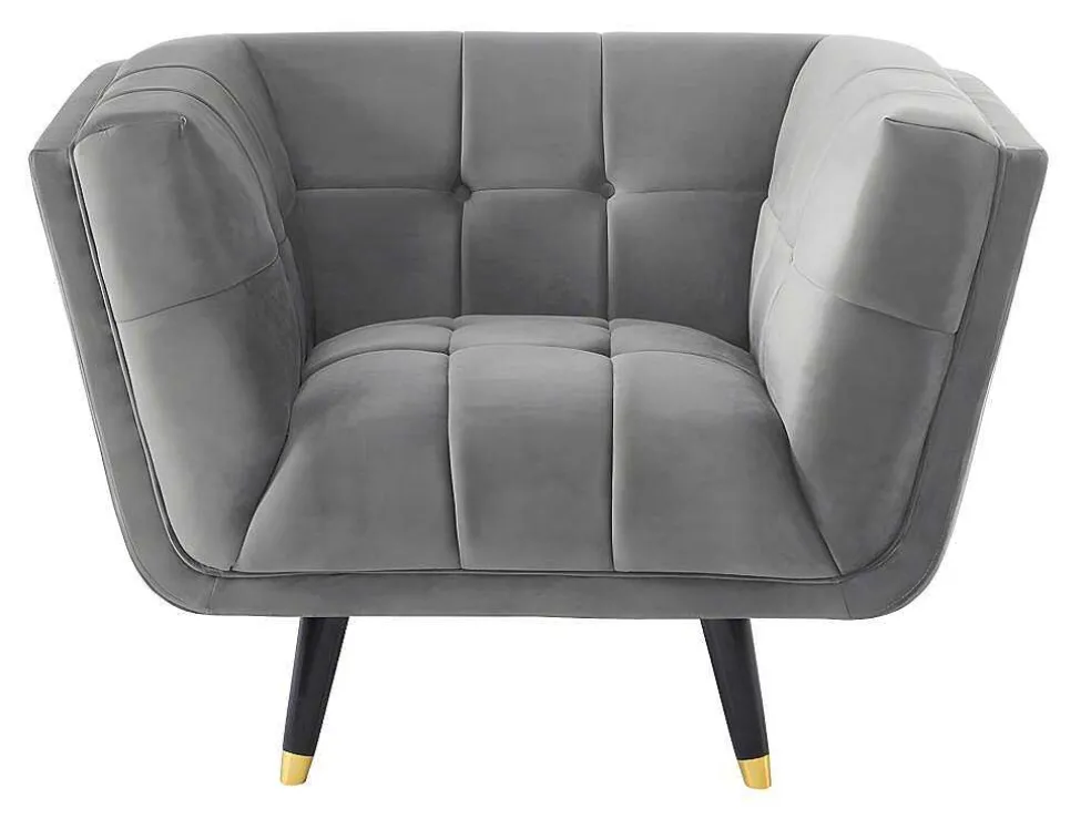 Fauteuil Samantha Ii Van Fluweel - Grijs