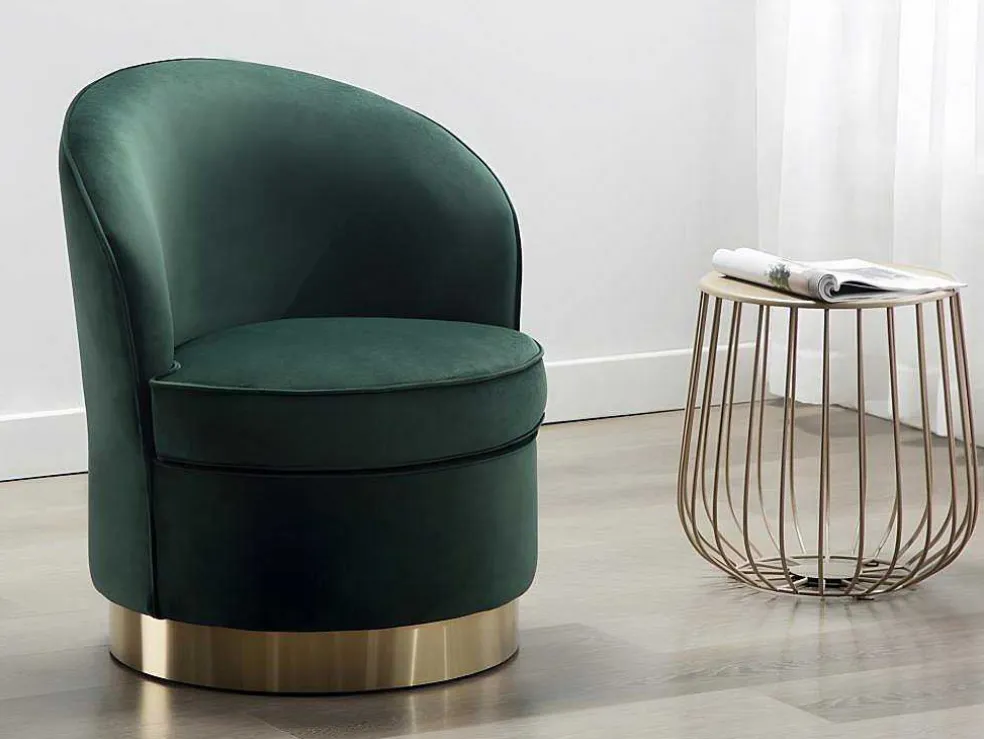 Fauteuil Sanela Van Fluweel - Spargroen