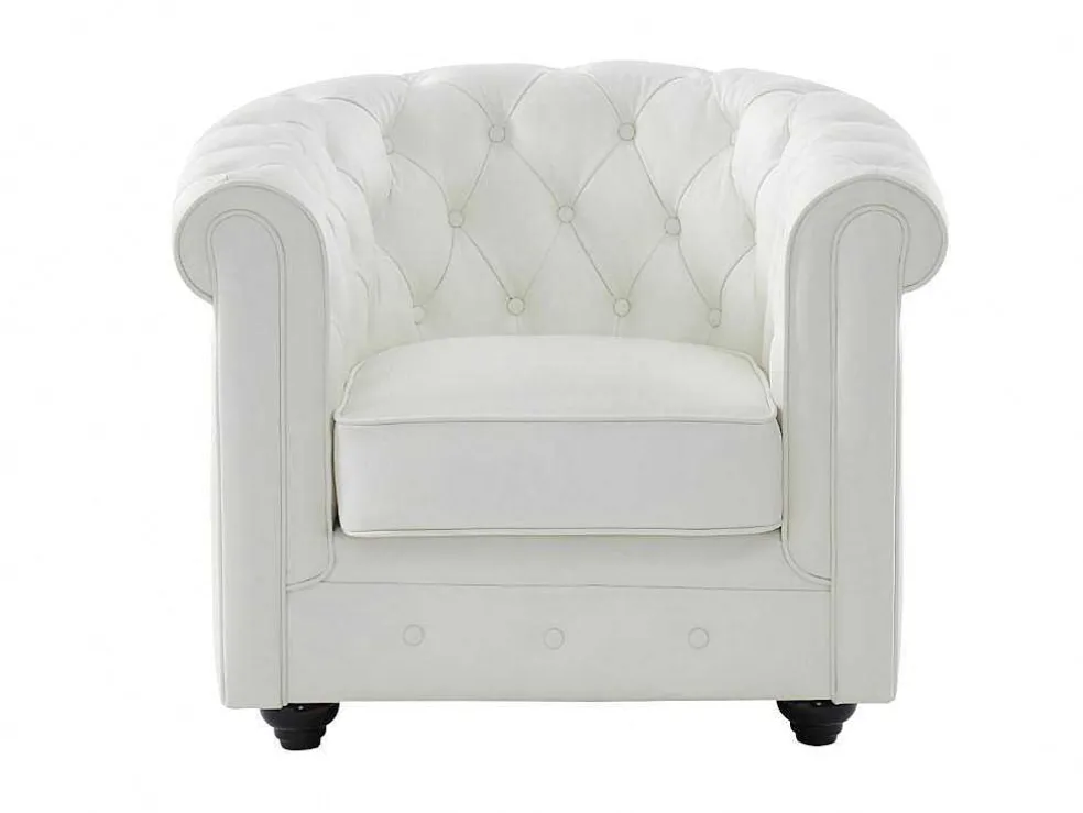 Fauteuil Van Buffelleer Chesterfield - Wit