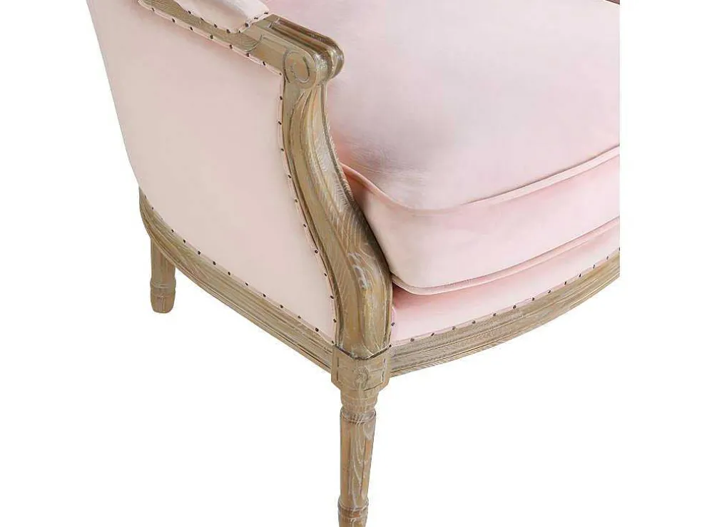 Fauteuil Van Fluweel Alienor Pastel Roze