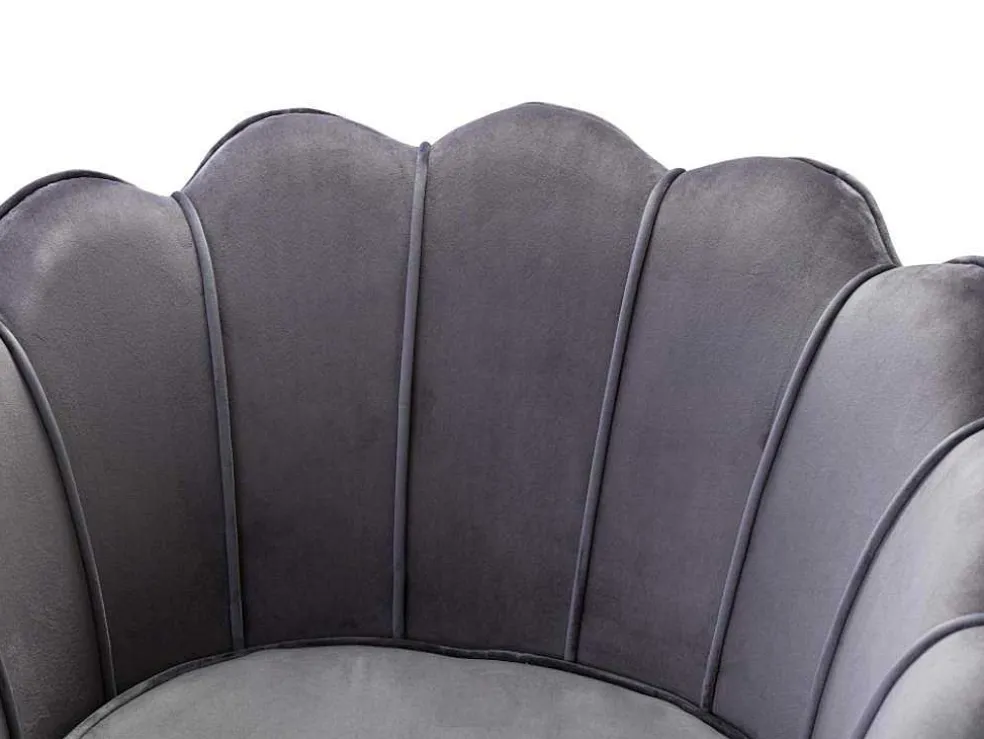 Fauteuil Van Fluweel Dandelion - Antraciet - Van Pascal Morabito
