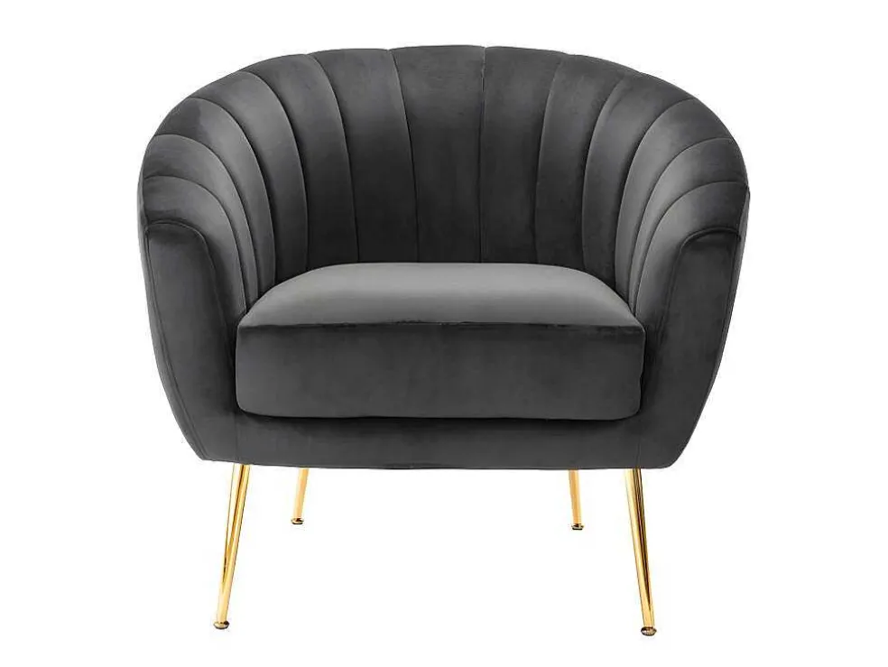 Fauteuil Van Fluweel Pablito - Antraciet