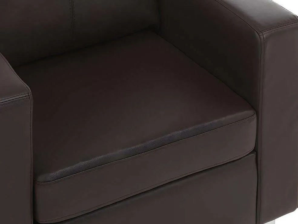 Fauteuil Van Kunstleer Ackley - Bruin