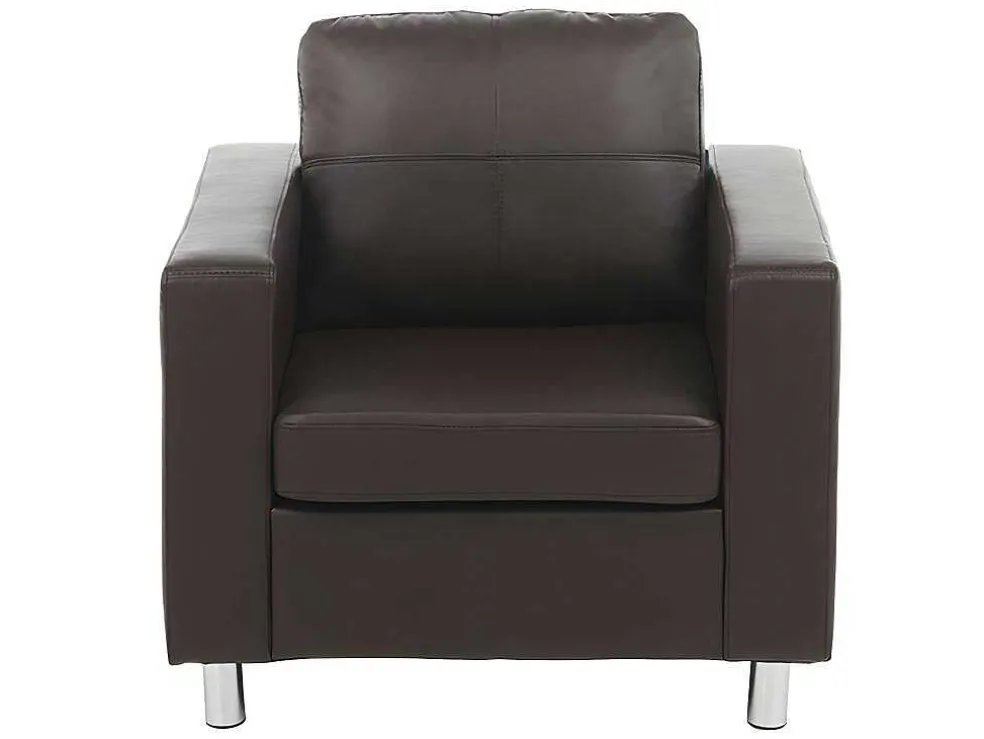 Fauteuil Van Kunstleer Ackley - Bruin