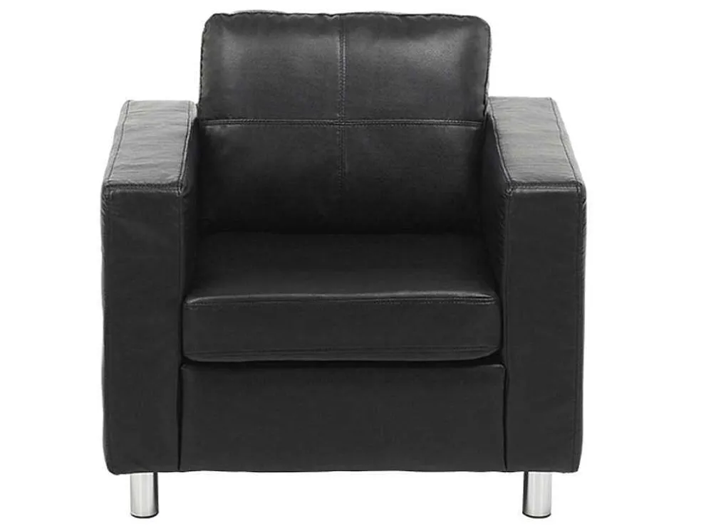 Fauteuil Van Kunstleer Ackley - Zwart
