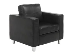 Fauteuil Van Kunstleer Ackley - Zwart