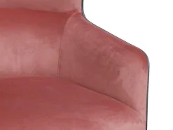 Fauteuil Van Roze Fluweel En Antraciet Structuur Mendocino