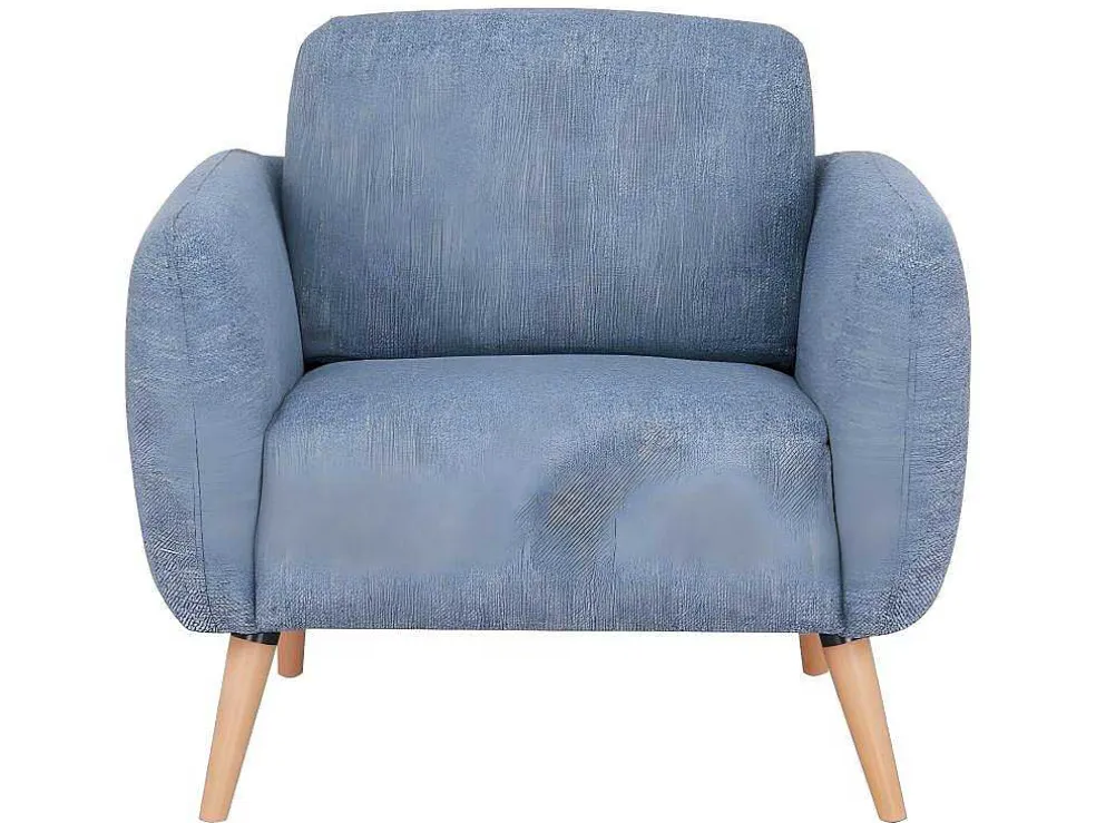 Fauteuil Van Stof Magelan - Lichtblauw