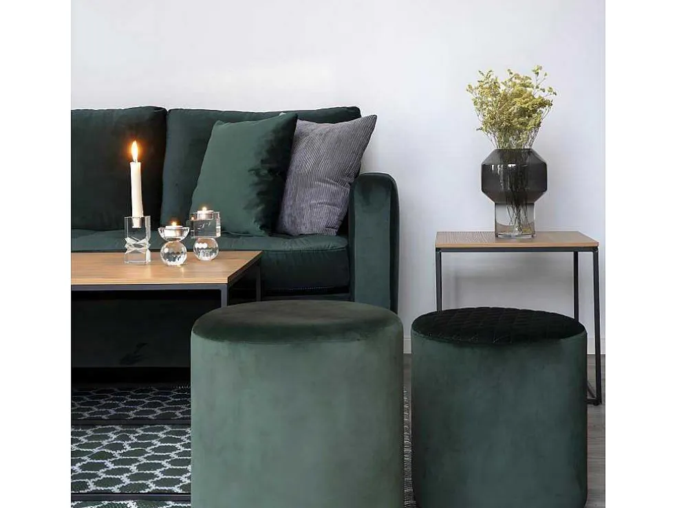 Firenze Chaise Longue Bank Velours, Groen.