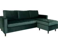 Firenze Chaise Longue Bank Velours, Groen.