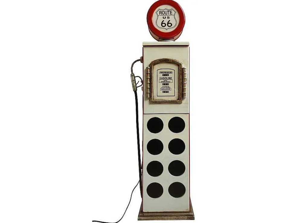 Flessenrek Met Lamp 8 Flessen - H.112 Cm - Wit - Pomp Links - Drive-In