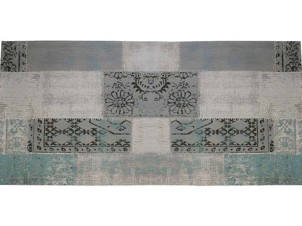 Gangtapijt Vintagestijl Turin - 100% Polyester - 80 X 200 Cm - Grijsblauw
