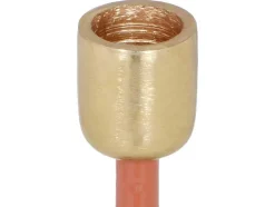 Geemailleerde Aluminium Kandelaar - H.22 Cm - Terracotta - Parina