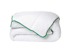 Gematigd Dekbed Met Natuurlijke Antimijtbehandeling Van Dreamea Van Microvezel - 240 X 260 Cm - 300 G/M - Groene Bies - Azylia Ii