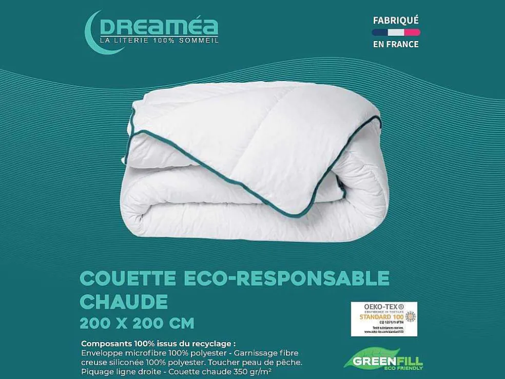 Gerecycled Warm Dekbed Van Dreamea In Microvezel - 200 X 200 Cm - 350 Gr/M - Rosa