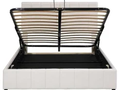 Gestoffeerd Opbergbed - 140X200Cm - Stof Fluweel - Beige