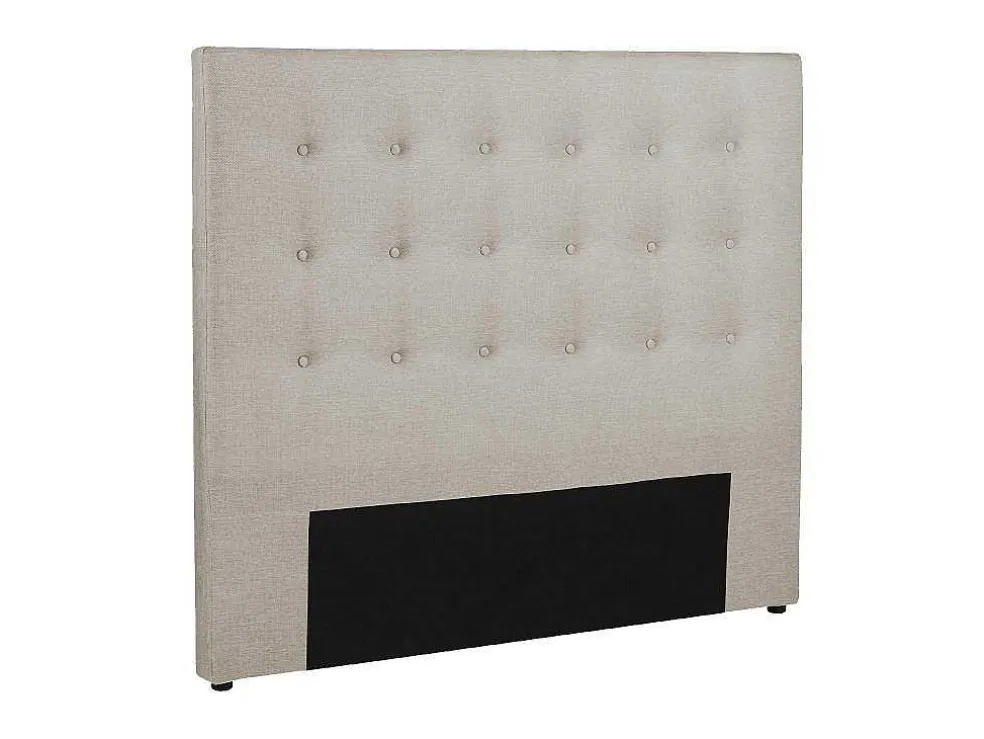 Gewatteerd Hoofdbord Francesco - 140 Cm - Stof - Beige