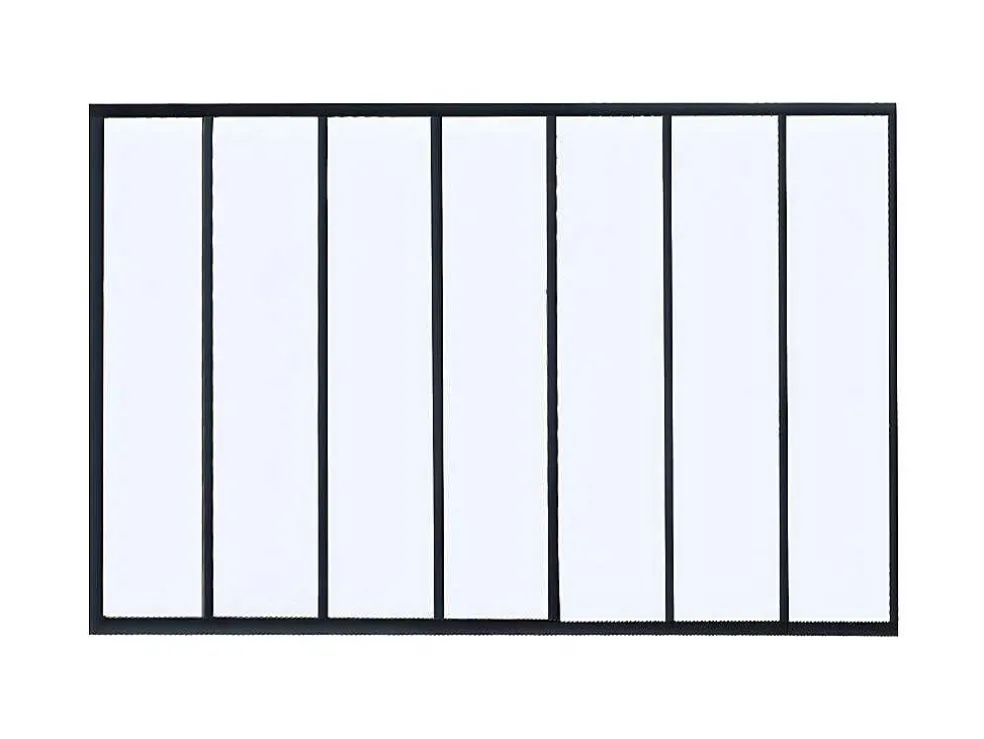 Glazen Binnenraam In Aluminium Met Poedercoating - 210 X 130 Cm - Zwart - Bayview