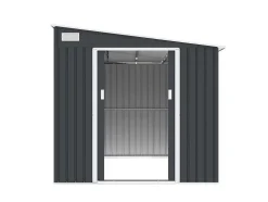 Grijs Metalen Tuinhuisje Van Gegalvaniseerd Antracietkleurig Staal 4,97 M - Daustin