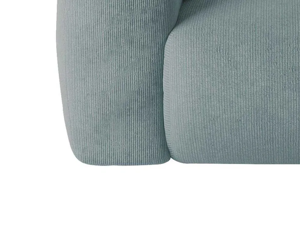 Grote Hoekbank Met Hoek Rechts Van Blauwe Stof Met Textuur Pogni Van Maison Cephy
