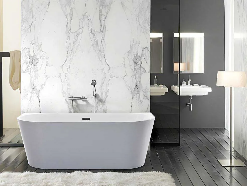 Halfvrijstaand Bad Divina -200L - 150X75X58Cm - Wit