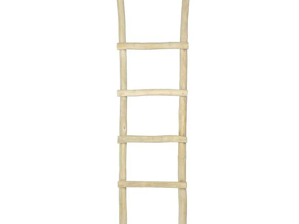 Handdoekenrek Ladder Van Massief Teakhout - Naturelkleur - Fodna