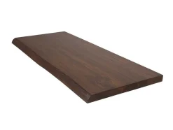 Hangend Bureau Van Donker Teakhout Met Zwarte Bevestigingsbeugels - 120 X 50 Cm - Sukawati