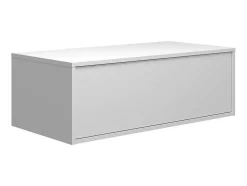 Hangende Badkamerkast In Wit Met Enkele Wastafel En Twee Lades - 94 Cm - Teana Ii