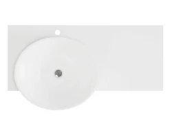 Hangende Vaste Wastafel Met Handdoekhouder - Wit - L100 X B54 X H20 Cm - Yumiko