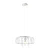 Hanglamp Met Draadstructuur Met Design-Stijl Van Metaal - D40 X H130 Cm - Wit - Andromaque