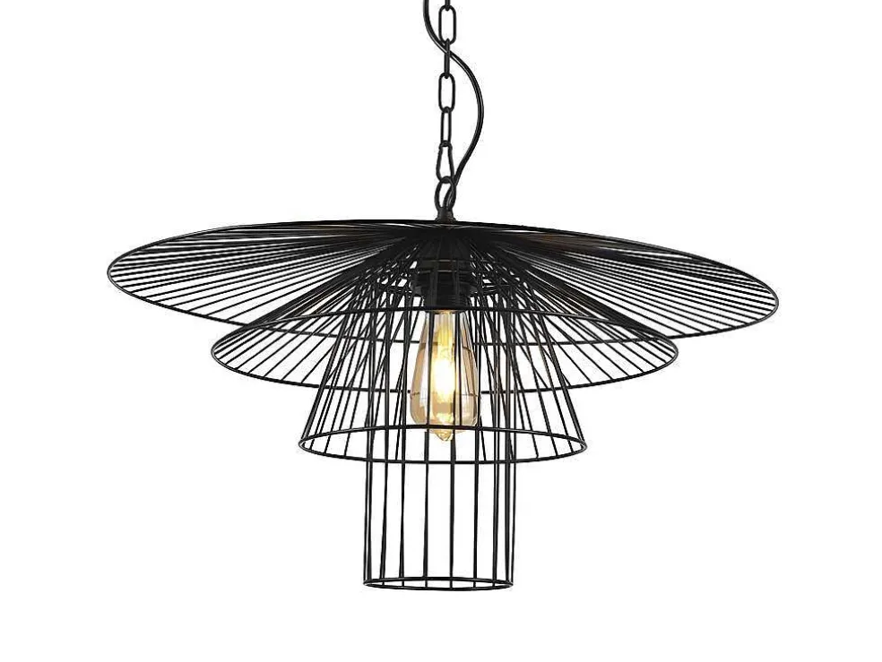 Hanglamp Met Draden Vlindermodel Machaon - Metaal - L59 X H95 Cm - Zwart